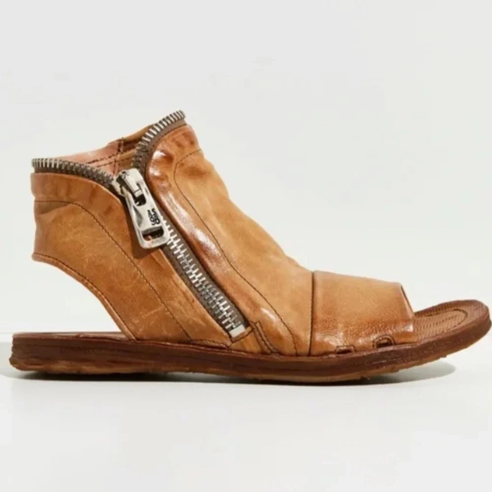 Hazey Zip Boot Sandals Tiger - Picture 2 of 7